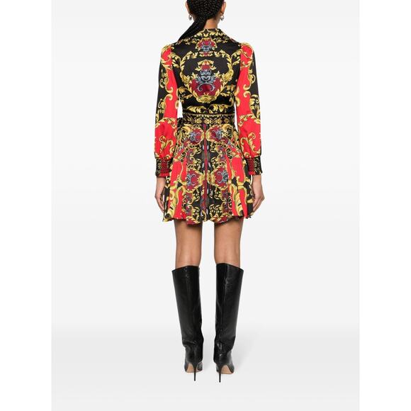 ALICE + OLIVIA ALISA REGAL ROMANCE BORDEAUX EMBROIDERED MINI DRESS SIZE 2 NWT - Picture 9 of 13